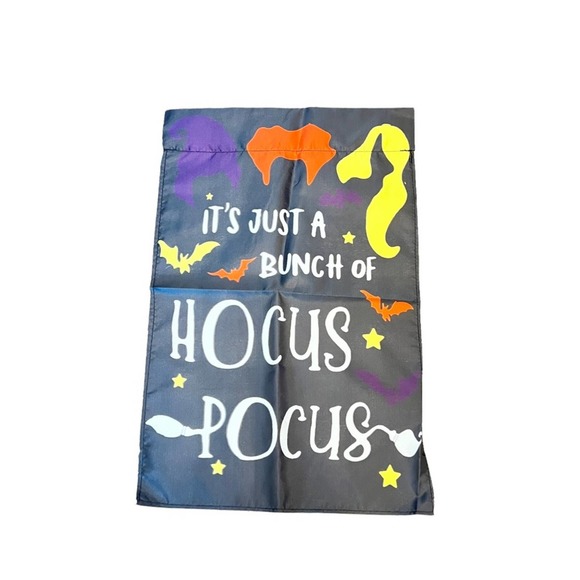Hocus Pocus yard lawn flag. New. “ It’s just a bunch of Hocus Pocus “ - Picture 5 of 9